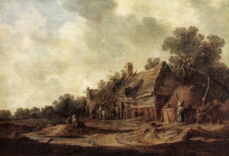 Jan van Goyen Peasant Huts with Sweep Well Spain oil painting art